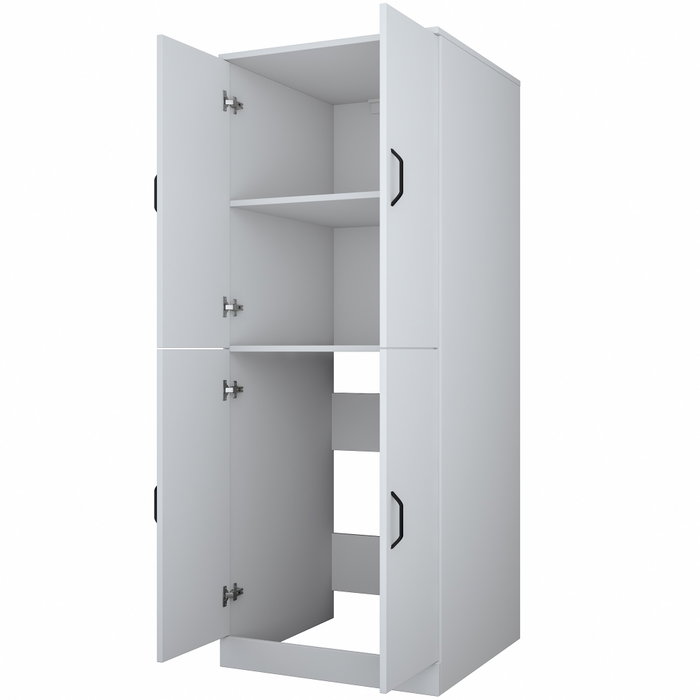 Hanah Home KD109 - 3198 Armario para Lavadora Blanco 70x181.8x72.5 cm Aglomerado Melamina Montaje Pared Organización Lavadero